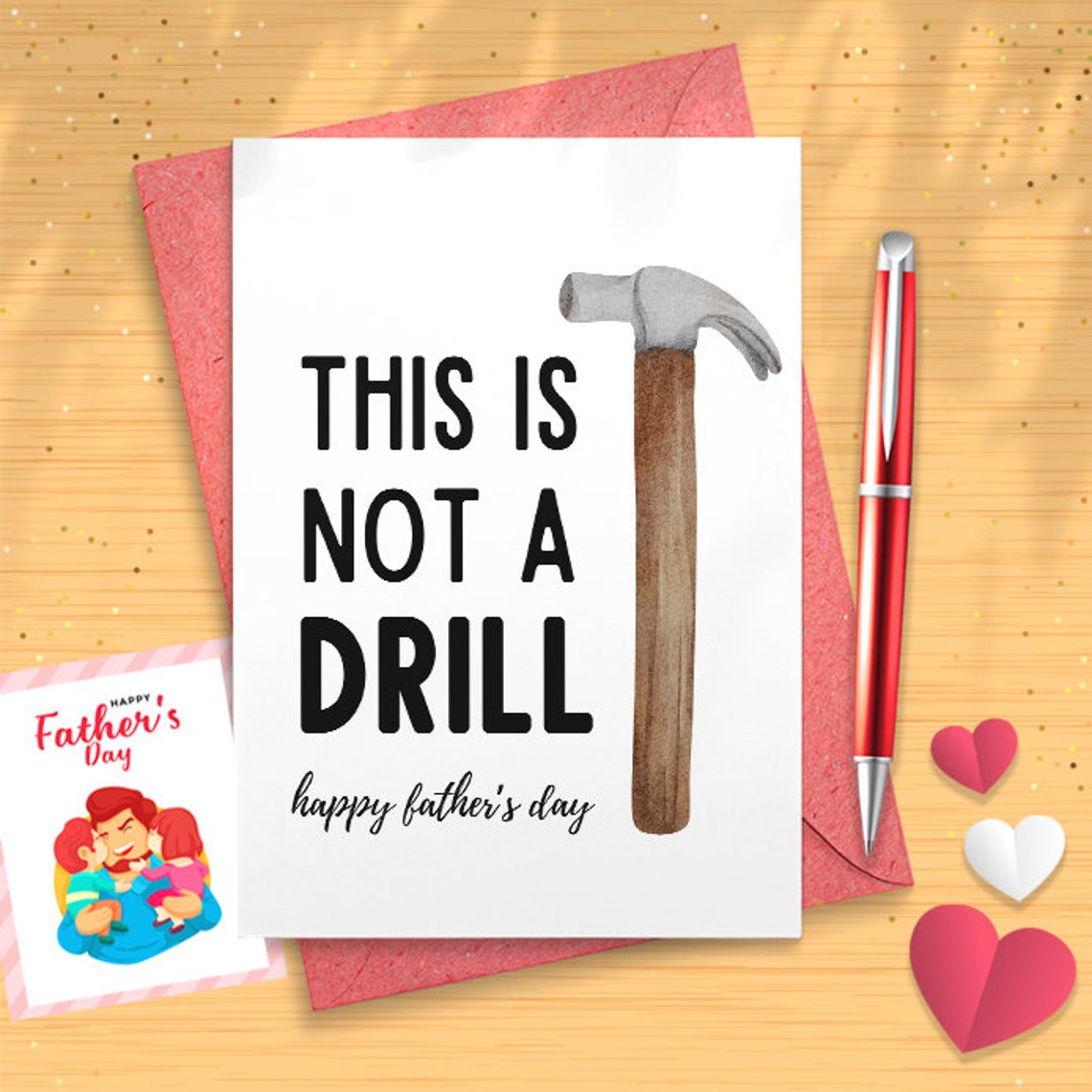 Dad Joke Card For Father's Day | Card For Husband | Funny Card For Dad From Daughter | Father's Day Gift From Son | Handyman Dad [03085]