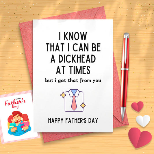 Mean Father's Day Card, Snarky Card For Dad, Rude Father's Day Card, Funny Dad Card, Happy Father's Day [03102]