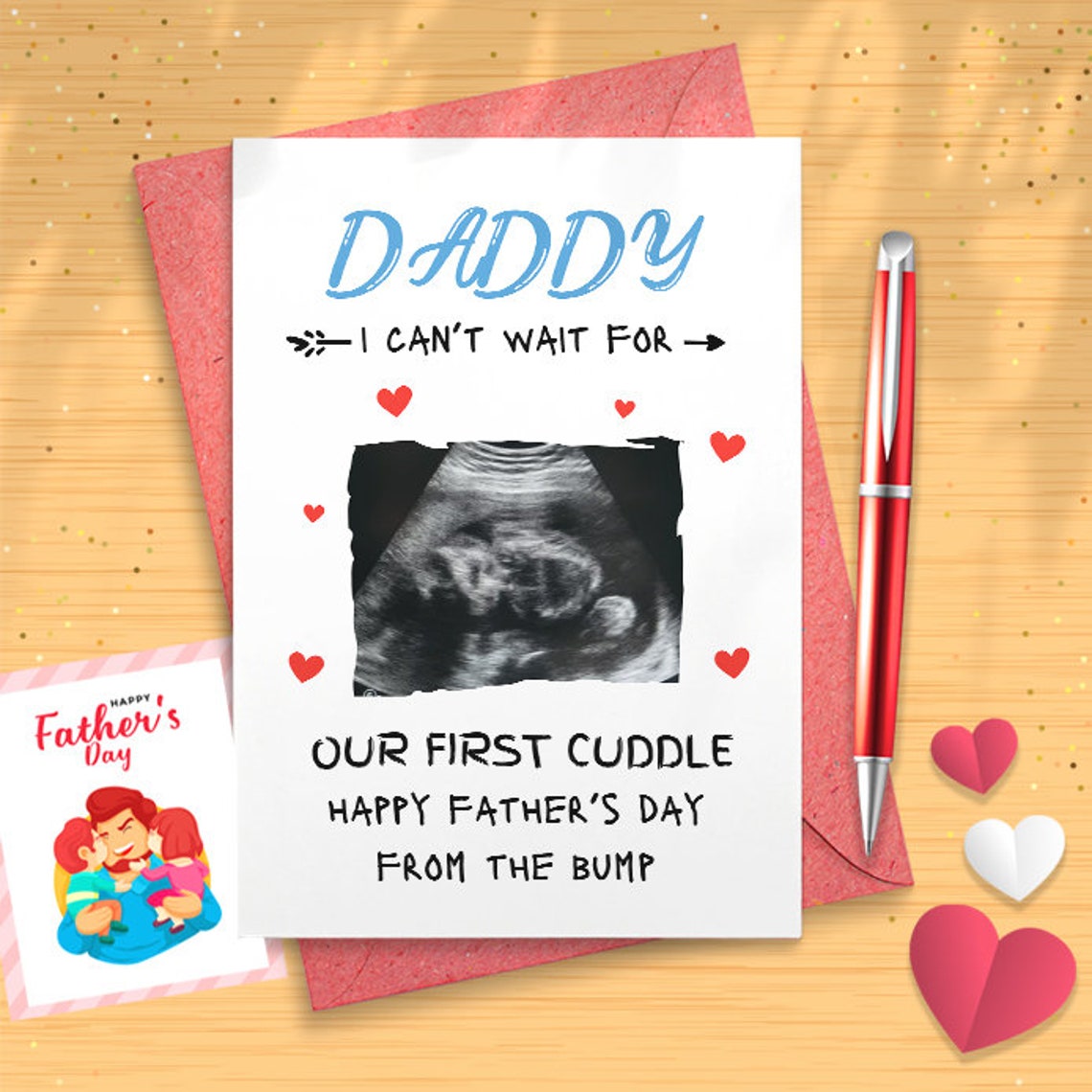 Funny First Fathers Day Card New Dad Congratulations Card 1st Father's Day Card From Baby For Dad To Be New Dad [03201]