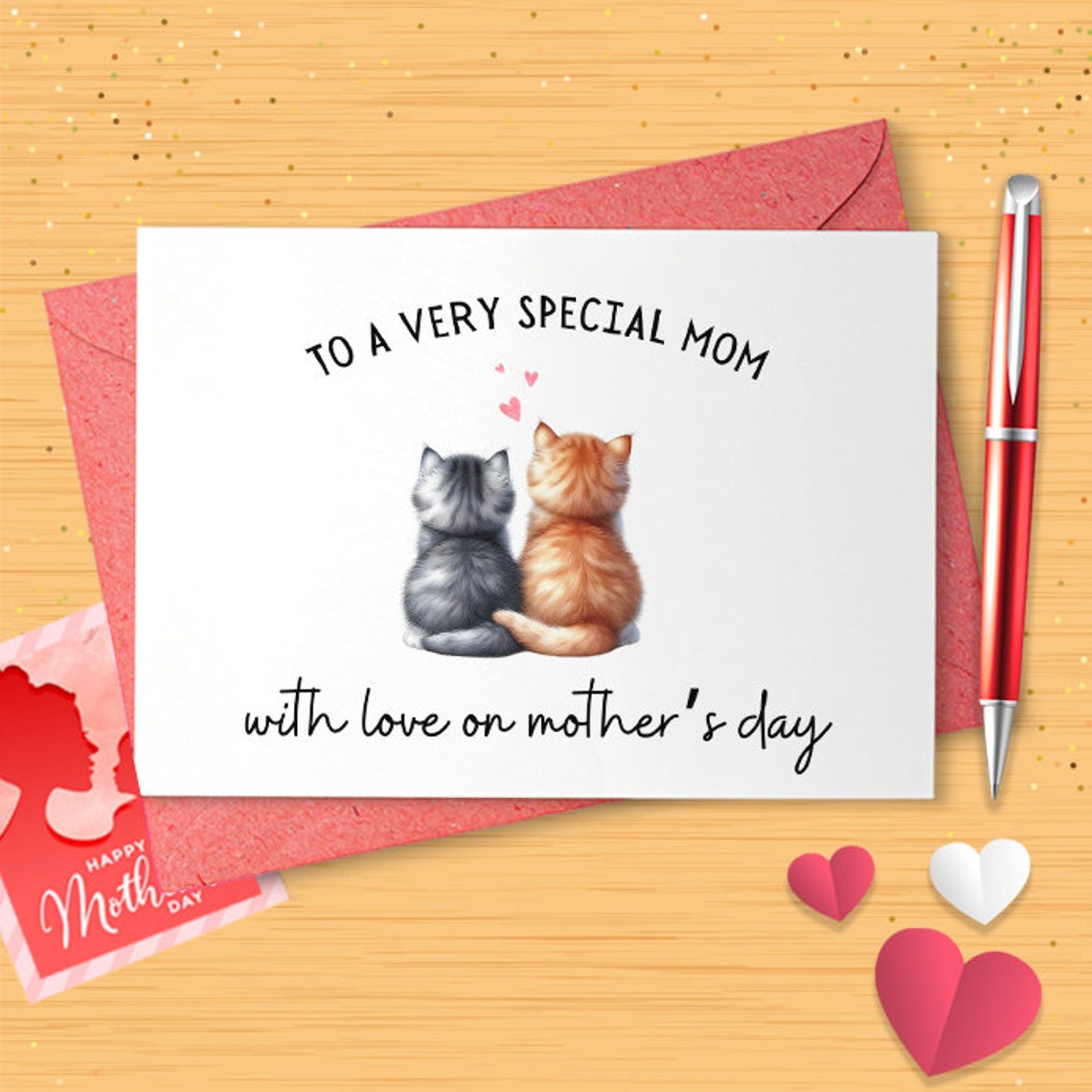 Choose The Cats Mother's Day Card | For A Special Mom, Mom, Mam | Mommy, Mommy, Mama | From Baby, Son, Daughter [03007]