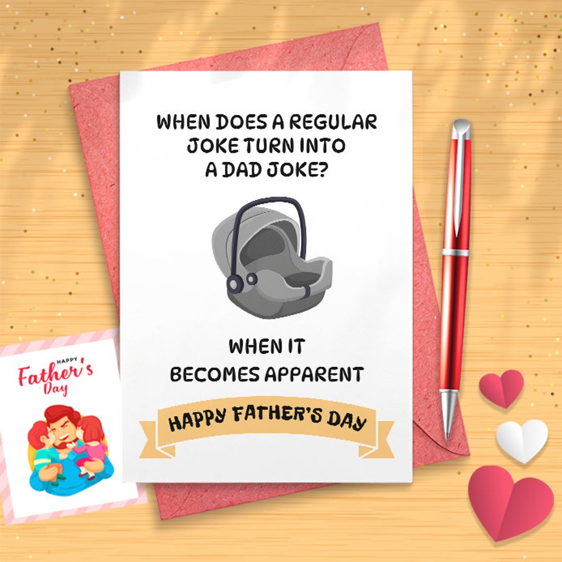 Father's Day Card For New Dad - Funny Father's Day Card - New Dad Father's Day Card - Dad Joke Father's Day Card For New Parent [03013]