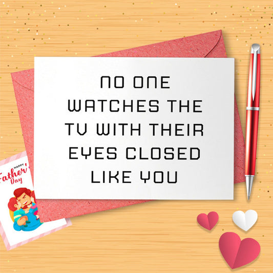 TV Joke Father's Day Card | FATHER'S DAY Greeting Card | Dad Joke Card | Man Card | Husband Father's Day | Funny Father's Day Card [03075]