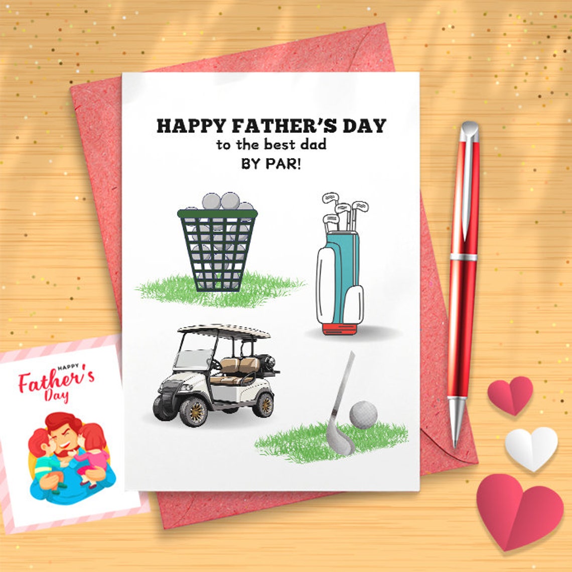 Father's Day Card | Golf Card For Dad | Father's Day Card Golf | Golf Gift For Dad | Funny Father's Day Card | Sports Card For Dad [03083]