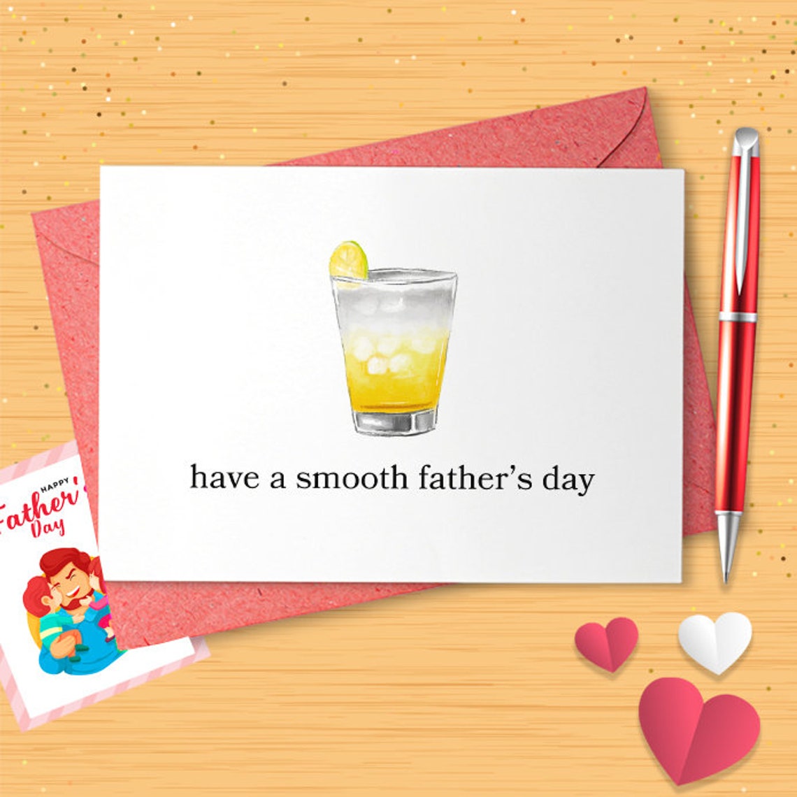 Father's Day Card - Drink - Dad - Cheers - Dad - Free Shipping [03101]