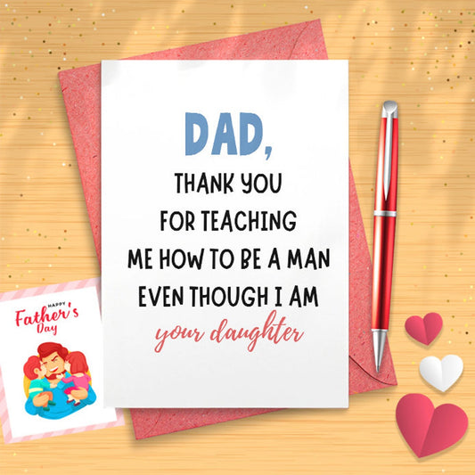 Funny Fathers Day Card, Funny Dad Birthday Card, Funny Dad Greeting Card, Father Card, Card For Dad, Dad Card From Daughter [03109]