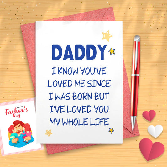 Funny Love Card For Dad, Father's Day Card, Fathers Day Card, Funny Card For Daddy, Birthday Card For Dad Daddy [03209]