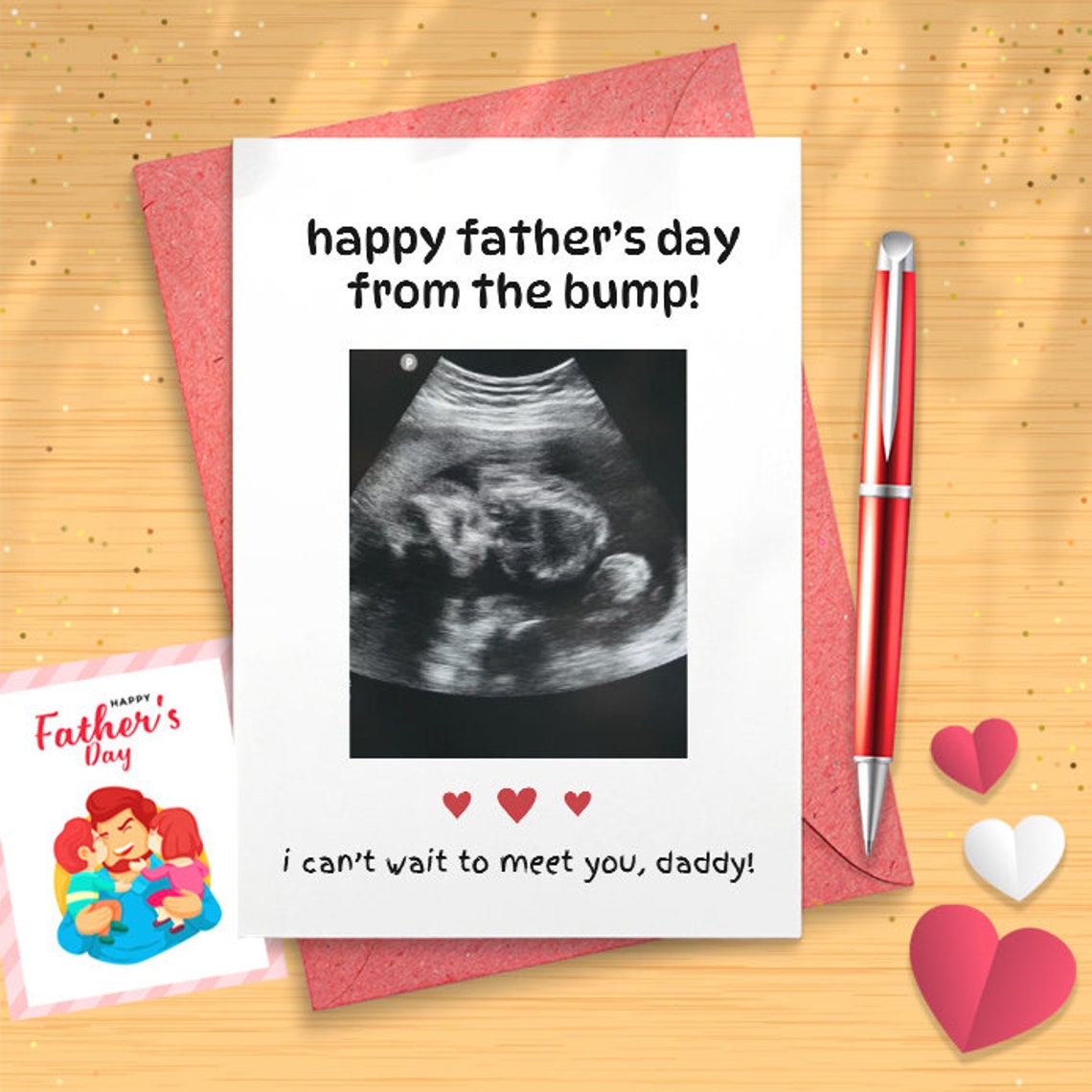 Funny First Fathers Day Card For First Time Dad From Baby, Fathers Day Card With Photo Insert, 1st Fathers Day Gift Card For Dad, [03211]