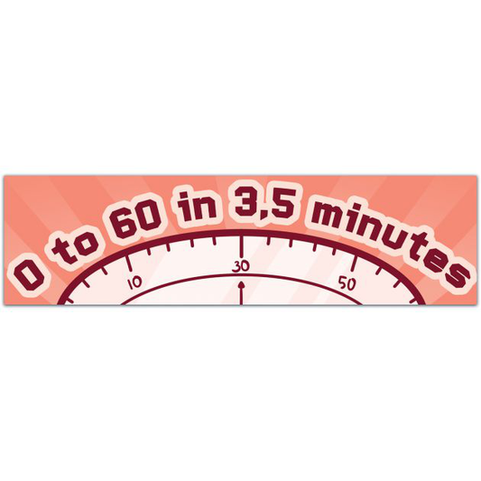 0 To 60 In 3.5 Minutes Vinyl Decal Bumper Sticker [01736]