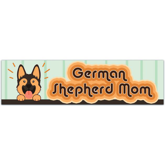 German Shepherd Dog Mom Silhouette Vinyl Vehicle/Laptop Decal Sticker! Many Color & Size Options! Customizable Text! Bumper Sticker [01739]