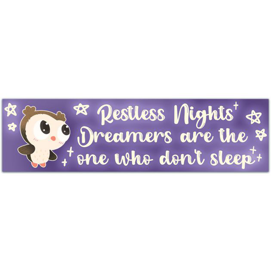 Restless Night Decal Sticker (Car Decal, Bumper Stickers, Windows, Windshields, Truck- Bumper Sticker [01745]