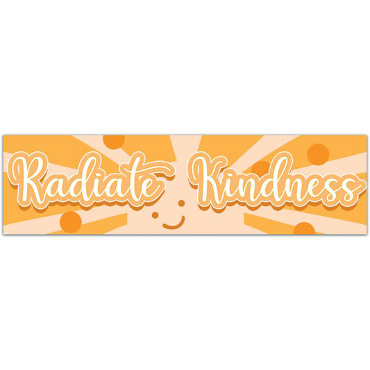 Radiate Kindness Vinyl Decal, Car Decal, Laptop Sticker, Be Kind, Decals For Tumblers, Wall Decal, Vinyl Decor, Aesthetic Stickers Bumper Sticker [01747]