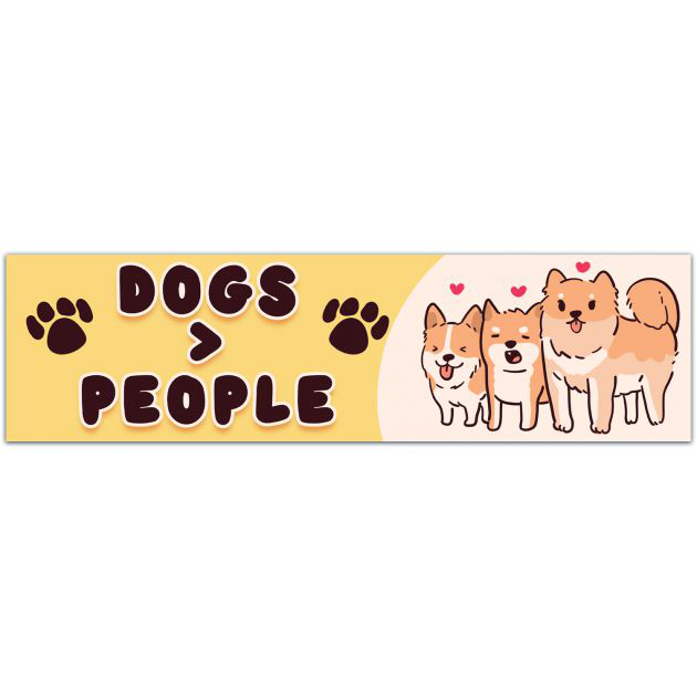 Funny Sticker - Dogs > People - Laptop Sticker Bumper Sticker [01751]