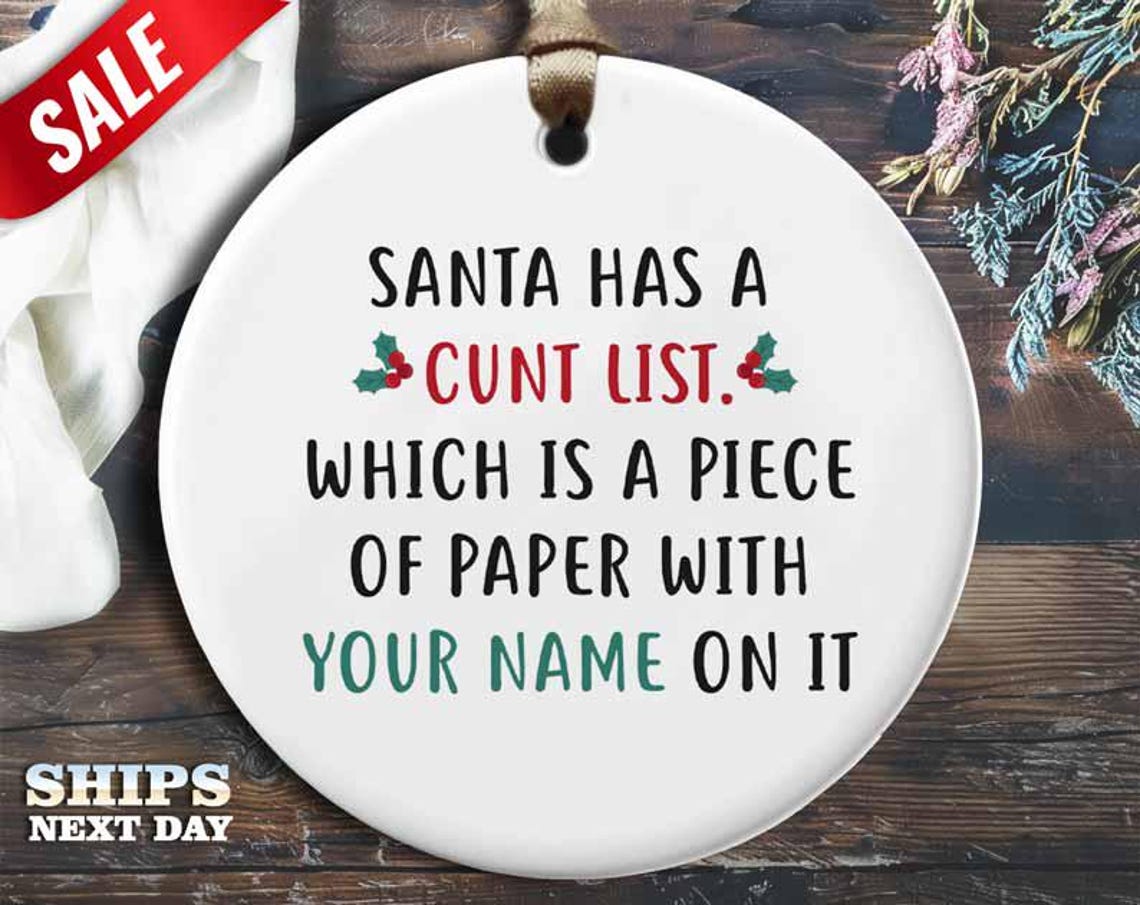 Funny Christmas Ornaments - Naughty Xmas, Jingle Balls, Bestie Testes, Can We Xmas, Naughty List [O33]