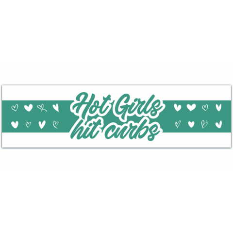 Hot Girls Hit Curbs Bumper Sticker, Bumper Stickers, Car Decals, Funny Bumper Stickers, Vinyl Decals [00176]