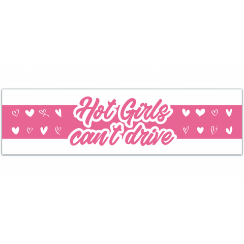 Hot Girls Can't Drive Bumper Sticker, Funny Bumper Stickers, Car Decals, Bumper Stickers [00177]