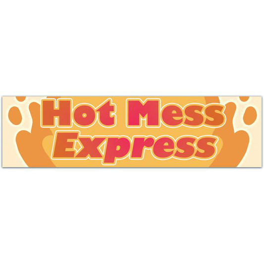 Hot Mess Express Decal | Mom Life Decals | Car Decals For Woman | Car Decals For Her | Hot Mess Decal For Woman | Cup And Tumbler Decals Bumper Sticker [01772]