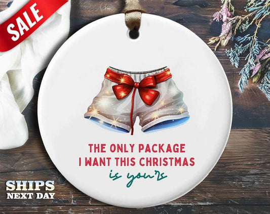 Funny Santa Christmas Ornament - 'Santa Hates Little Bitches' - Humorous Naughty Rude Holiday Gift, Unique Christmas Tree Decoration [O61]