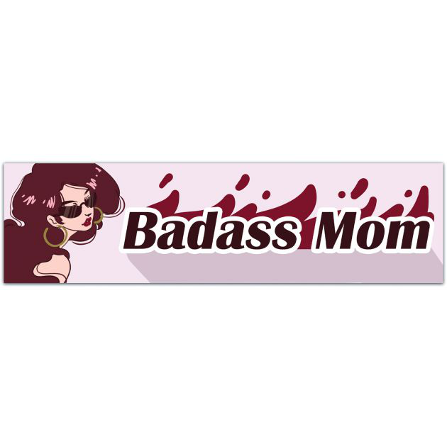 Badass Mom Decal | Decal For Tumbler | Car Decal For Her | Gifts For Her | Gifts For Mom | Badass Mom Accessories | Car Accessories For Her Bumper Sticker [01788]