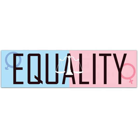 Equality Car Decal | Various Colors | Car Sticker | LGBTQ+ | Women's Rights | Disability Rights | BLM | Bumper Sticker Bumper Sticker [01797]