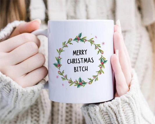 Rude and funny christmas holiday mug for him or her, best friend, girlfriend, boyfriend, brother, sister, cousin or work friend [MG28]