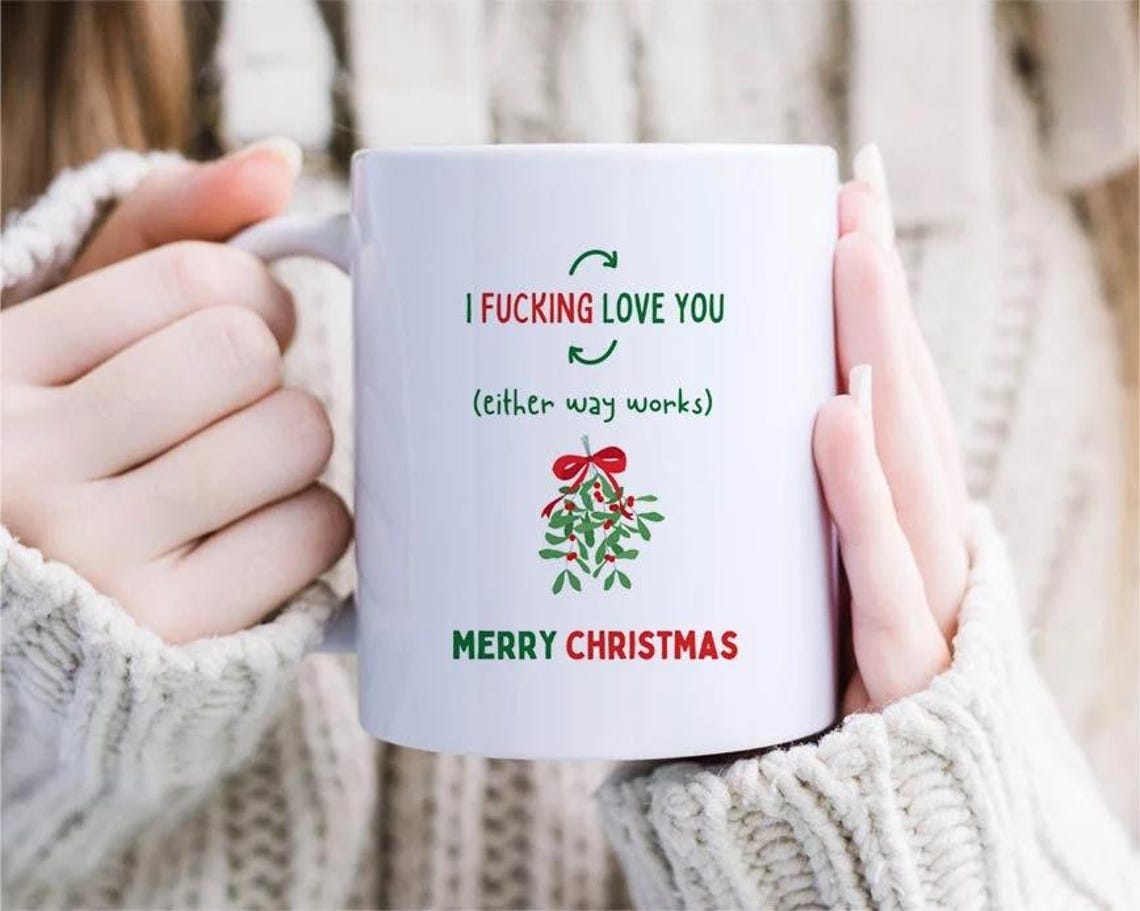 I fucking love you Christmas mug - Christmas mug for boyfriend or girlfriend......or possibly even your husband or wife [MG98]