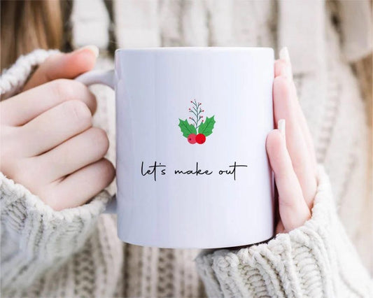 Boyfriend Christmas Mug. Holiday Mug. Romantic Christmas. Naughty Christmas Mug For Him. For Her. Girlfriend Mug. Let's Make Out [MG130]