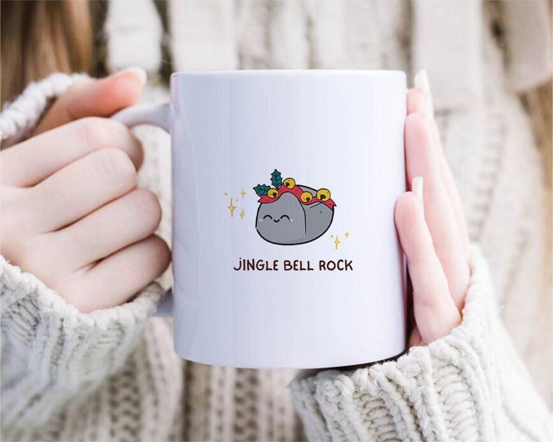 Jingle Bell Rock - Cute Christmas Mug, Funny Christmas Mug, Simple Holiday Mug, Punny Christmas Mug, Nerdy Pun Mug [MG182]