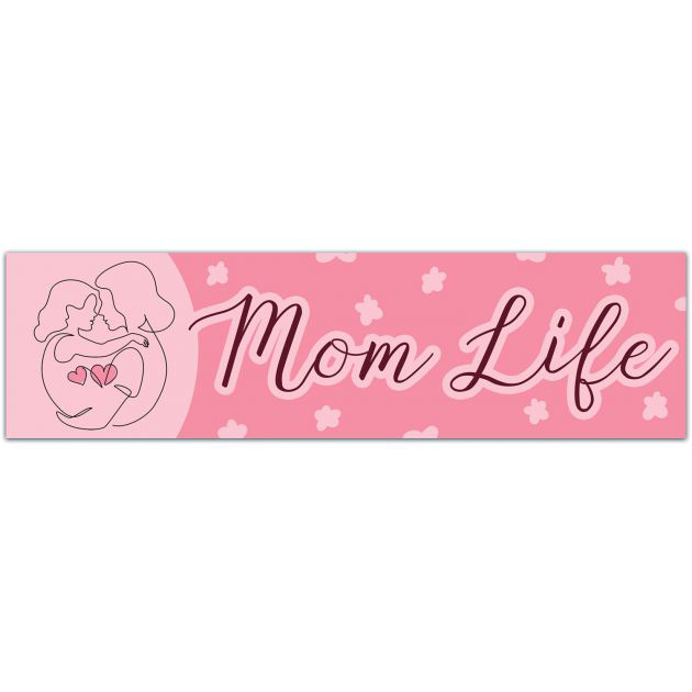 Mom Life, Messy Bun And Pretty Eyes Car Decal | Decal | Car Accessories | Gifts For Her | Gifts For Mom | Mom Life Decal Bumper Sticker [01798]