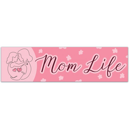 Mom Life, Messy Bun And Pretty Eyes Car Decal | Decal | Car Accessories | Gifts For Her | Gifts For Mom | Mom Life Decal Bumper Sticker [01798]