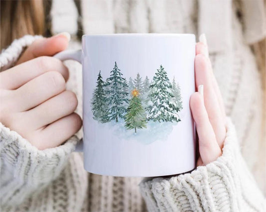 Winter Forest Snowman Mug - Holiday in the Forest [MG92]