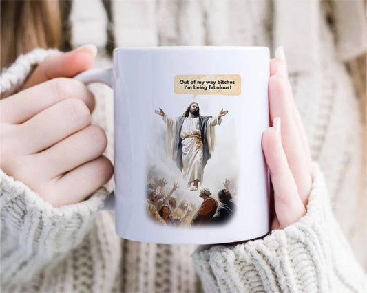 Rude Christmas Mug Funny Jesus I'm Fabulous Friend Cheeky Mug [MG207]