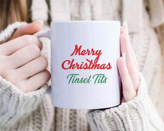 Merry Christmas Tinsel Tits - Funny And Sarcastic Christmas Mug [MG199]