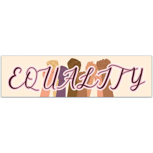 Equality Sticker | LGBTQ+ | Gay Pride | Trans | Women | Equal Rights | Pride Month | Human Rights | Laptop Sticker Bumper Sticker [01799]