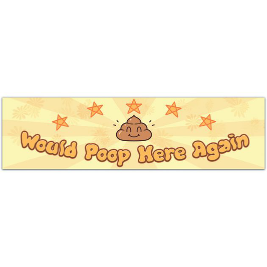 5 Star Poop Sticker, Poop Review Sticker, Funny Restroom Sticker, Funny Waterproof Sticker Weatherproof Sticker Bumper Sticker [01803]