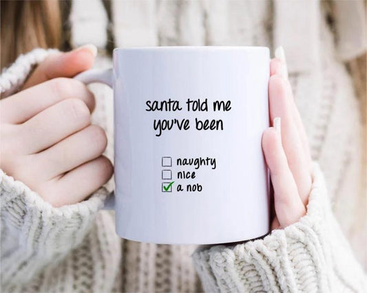 Santa - Funny Christmas Holiday Brother Or Sister, Mug For A Work Friend, Boyfriend, Dad, [MG97]