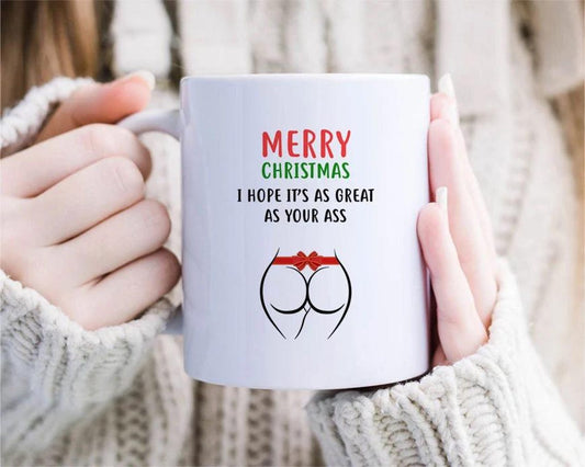 Naughty Christmas Mug For Girlfriend, Dirty Christmas Mugs For Wife, Funny Wife Christmas Mug, Dirty Christmas Mug For Her [MG144]