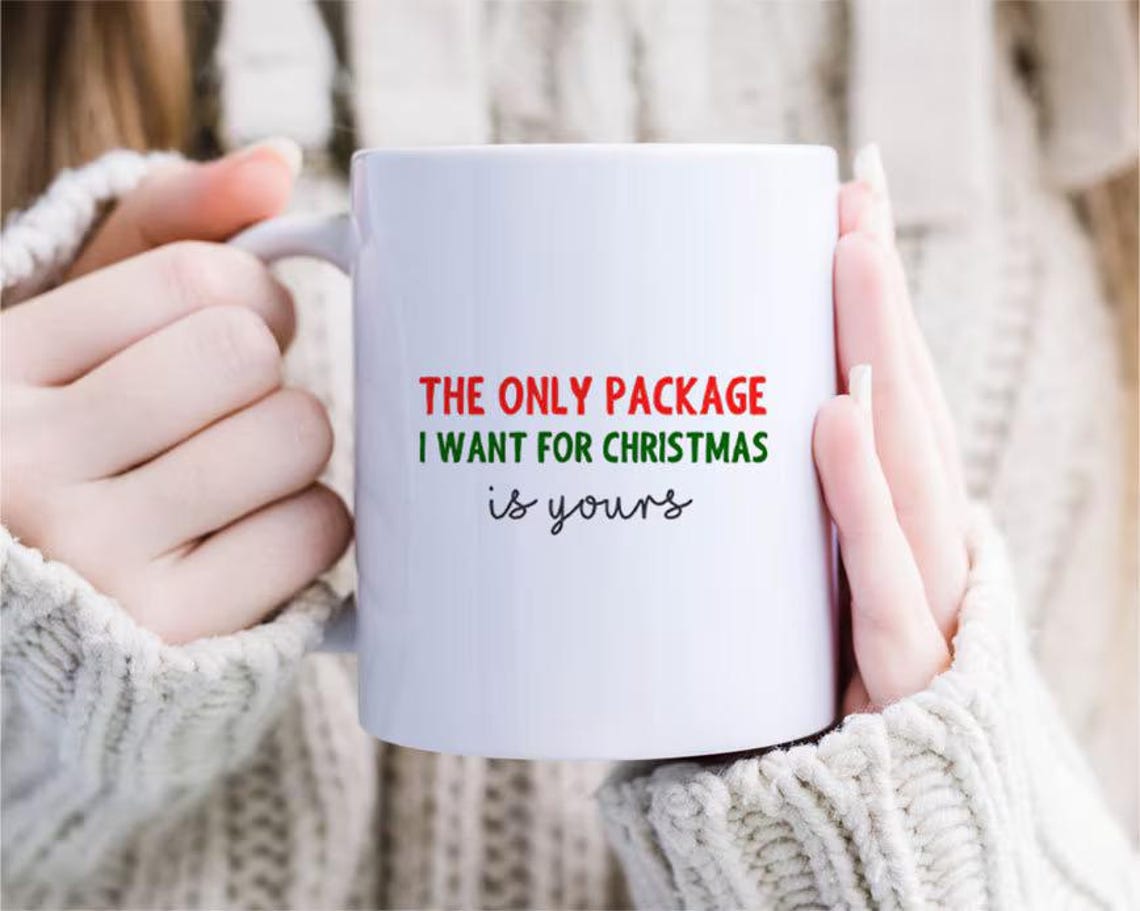 The Only Package I Want For Christmas Is Yours Mug, Holiday Mug, Sassy Christmas Mug, Christmas Mug, Romantic Christmas Mug [MG214]