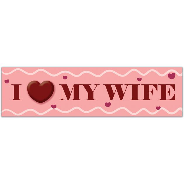 I Heart Love My Wife Bumper Sticker Window Laptop Car Decal Vinyl Bumper Sticker [01893]