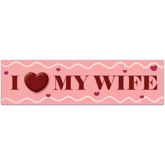 I Heart Love My Wife Bumper Sticker Window Laptop Car Decal Vinyl Bumper Sticker [01893]