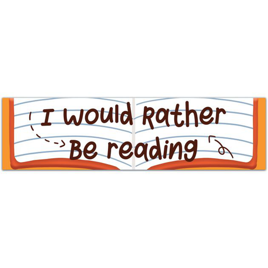 Id Rather Be Reading Waterproof Sticker | Bookish Laptop And Water Bottle Sticker | Book Worm Sticker | Reading Sticker Bumper Sticker [01896]