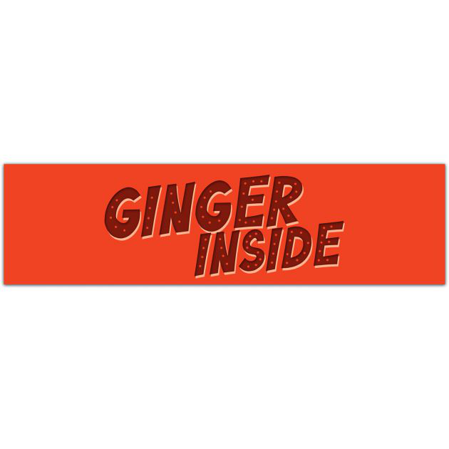 Ginger Inside Funny Bumper Sticker Vinyl Decal Car Truck Window Sticker Off Road Muscle Car Sticker Sticker Bumper Sticker [01922]