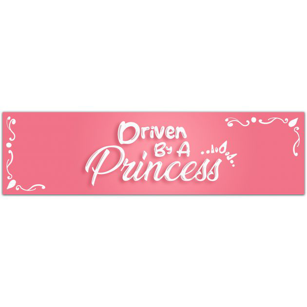 Driven By A Princess Bumper Sticker Vinyl Decal Sticker Lady Woman Girl Driver Car Truck Sticker Window Sticker Bumper Sticker [01924]