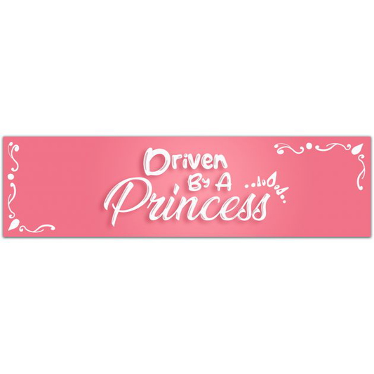 Driven By A Princess Bumper Sticker Vinyl Decal Sticker Lady Woman Girl Driver Car Truck Sticker Window Sticker Bumper Sticker [01924]