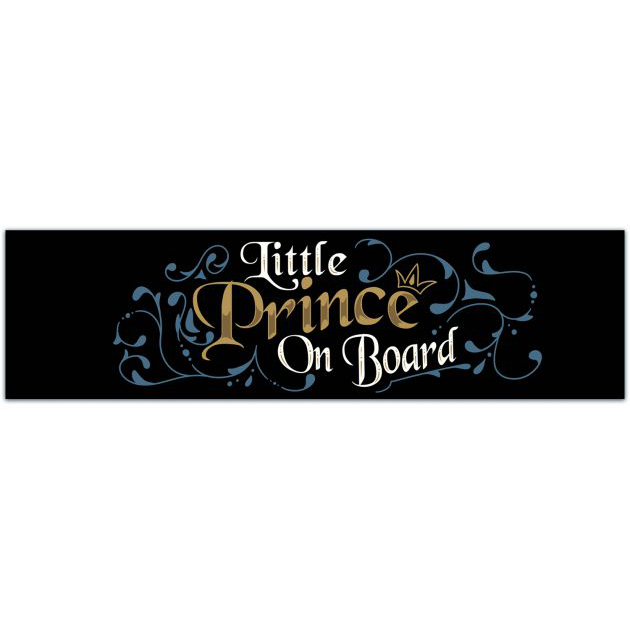 Little Prince On Board Bumper Sticker Vinyl Decal Baby Boy Sticker Crown Sticker Vinyl Window Decal Car Truck Van Sticker Bumper Sticker [01933]