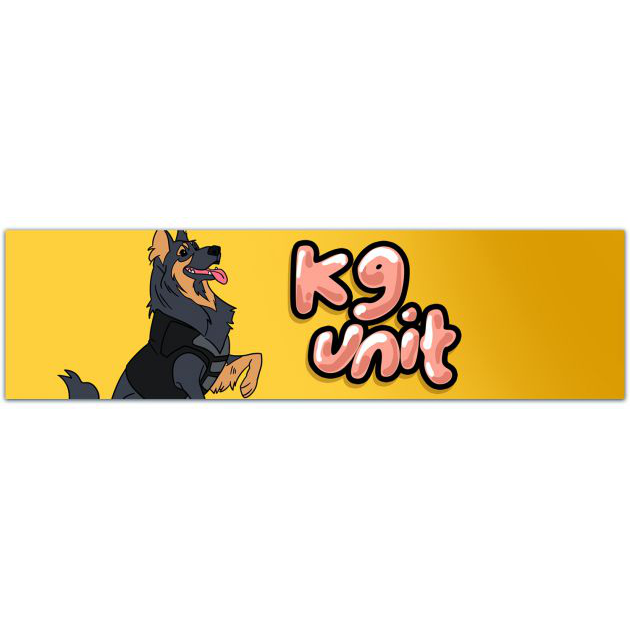 K9 Unit Dog Bumper Sticker Vinyl Decal Police Dog Law Enforcement Sticker Zombie Sticker Car Truck Decal Doggy Puppy Sticker Paws K-9 Bumper Sticker [01941]