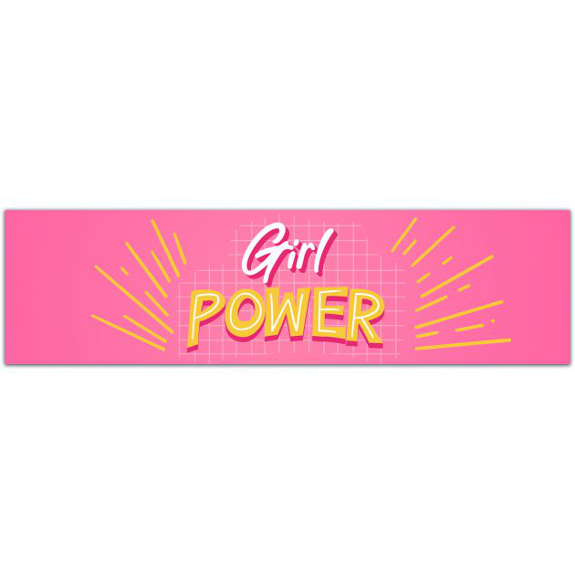 Girl Power Small Feminist Bumper Sticker Laptop Skateboard Water Bottle Decal Bumper Sticker [01947]