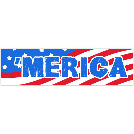 Merica Bullet Bumper Sticker Vinyl Decal - America United States Sticker USA Car Truck Decal Lets Go Brandon Bumper Sticker [01952]