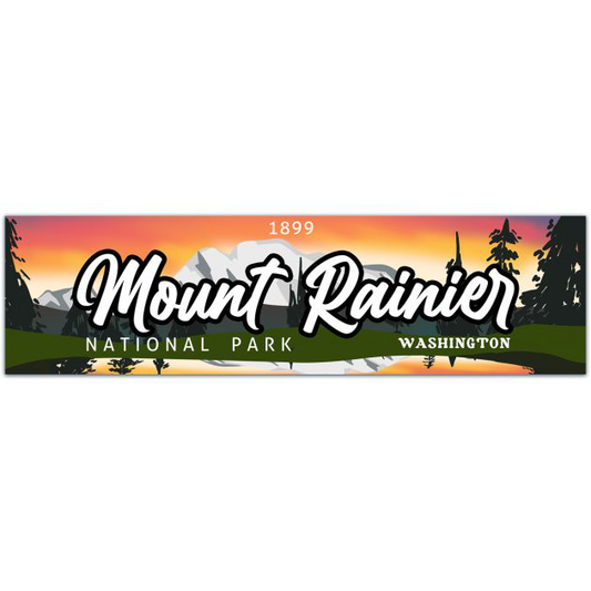 Mount Rainier National Park Sticker | | Bumper Sticker | Water Bottle | Travel | Laptop | Waterproof Bumper Sticker [01958]