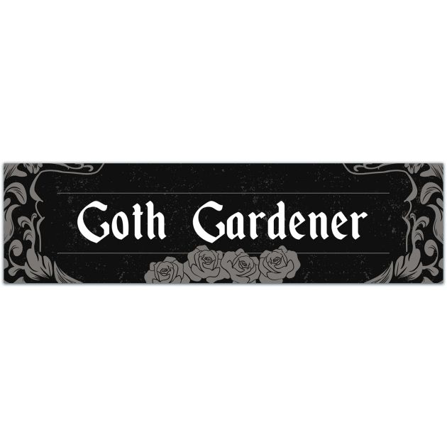 Goth Gardner Sticker! Waterproof, Vinyl Decal! Great On Your Notebook | Laptop | Water Bottle | Car | Makes A Great Halloween Gift! Bumper Sticker [01965]