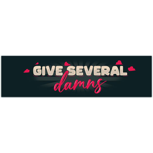 Give Several Damns Vinyl Decal - Weatherproof Bumper Sticker - 70s Retro Sticker - Oregon Sticker- Boho Art Bumper Sticker [01967]